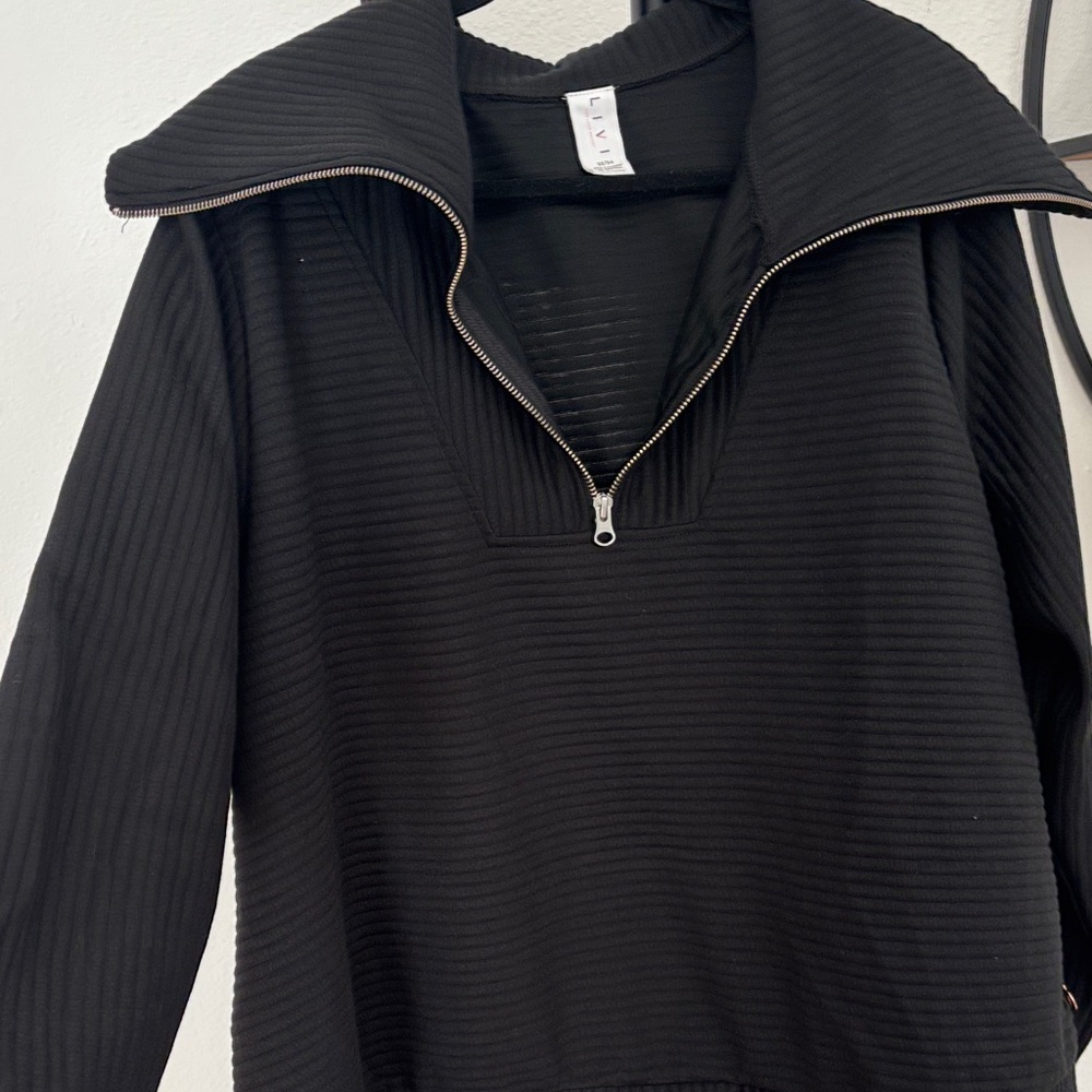 Lane Bryant Charcoal Ribbed Top